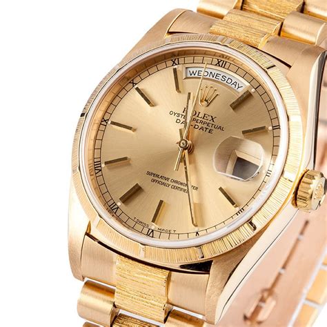 pre owned Rolex president gold